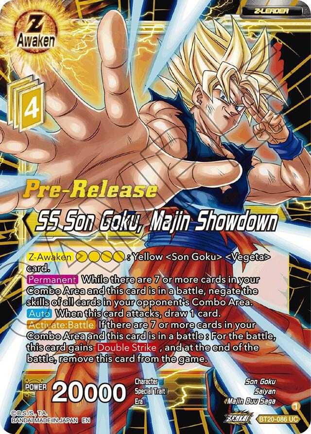 SS Son Goku Majin Showdown BT20-086 carta