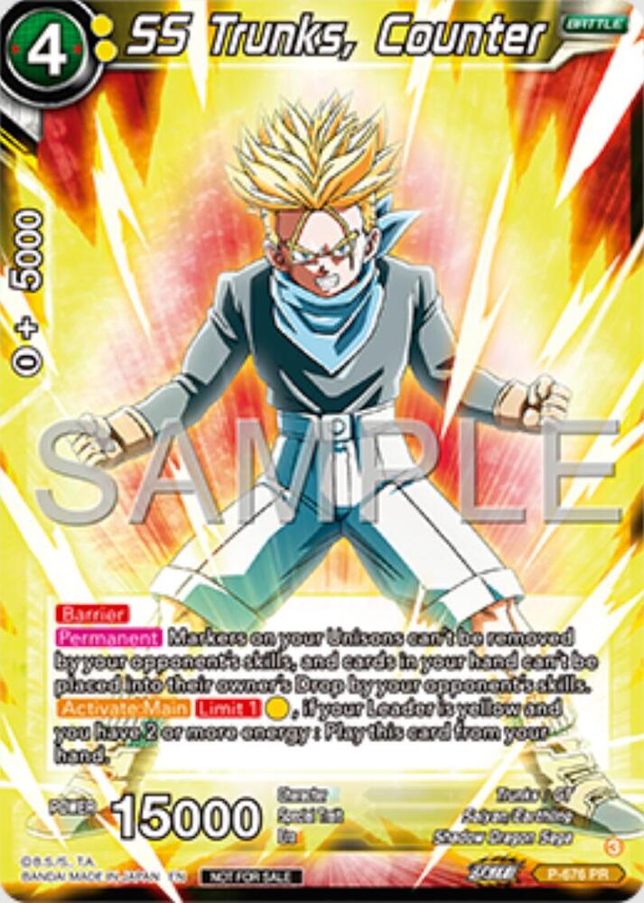 SS Trunks Counter Zenkai Series Tournament Pack Vol11 P-676 carta