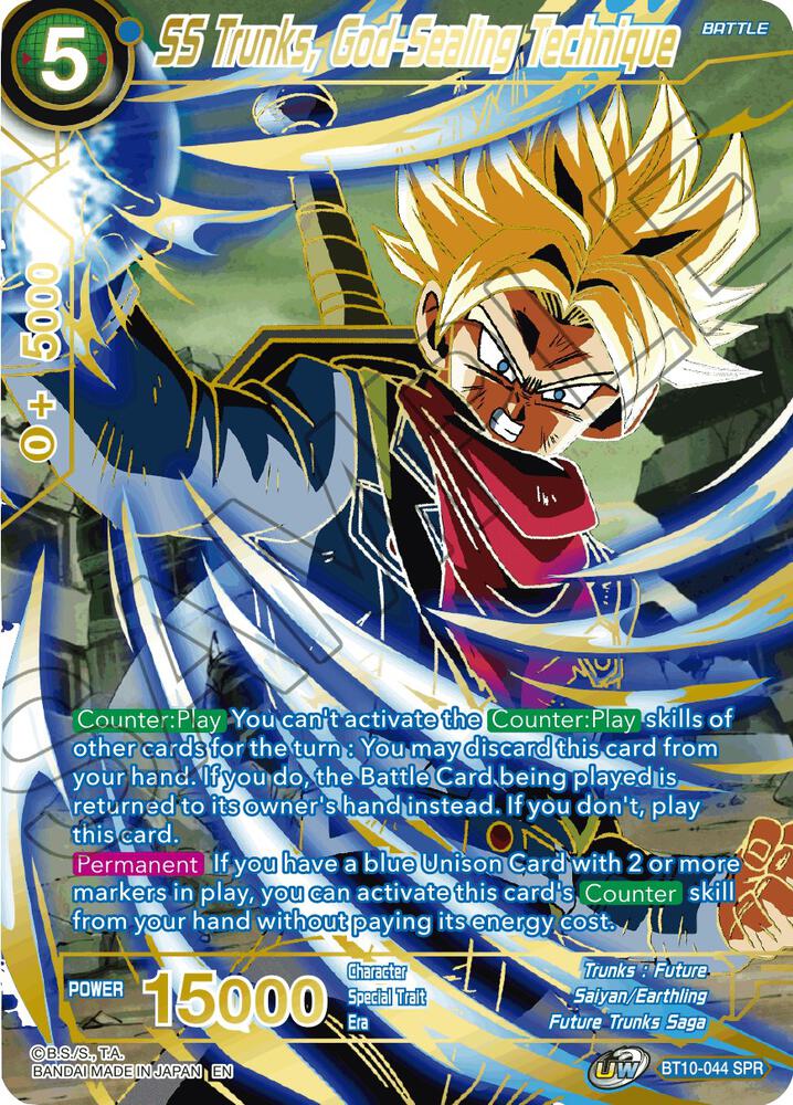 SS Trunks God Sealing Technique SPR BT10-044 card