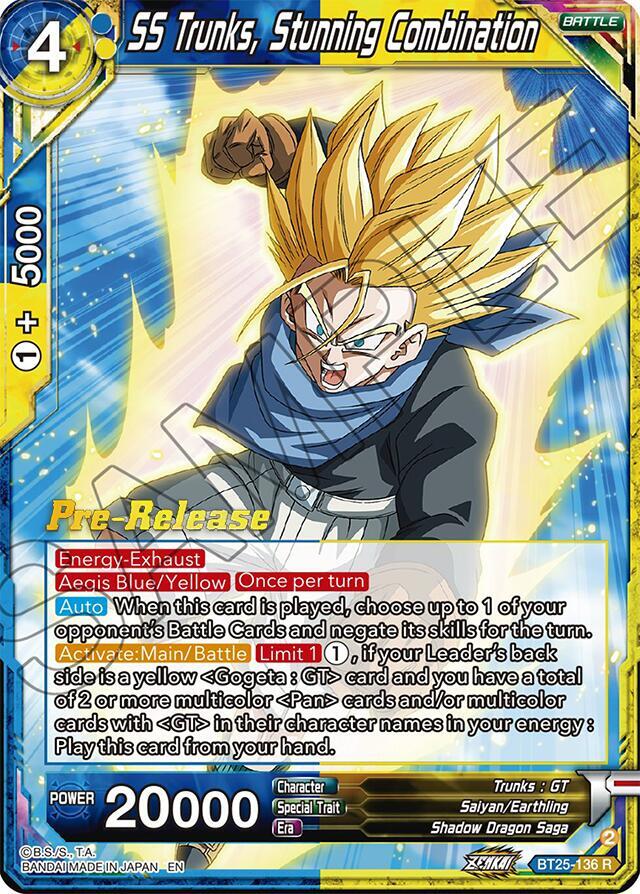SS Trunks Stunning Combination BT25-136 card