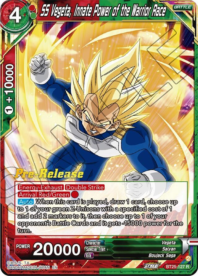 SS Vegeta Innate Power of the Warrior Race BT25-127