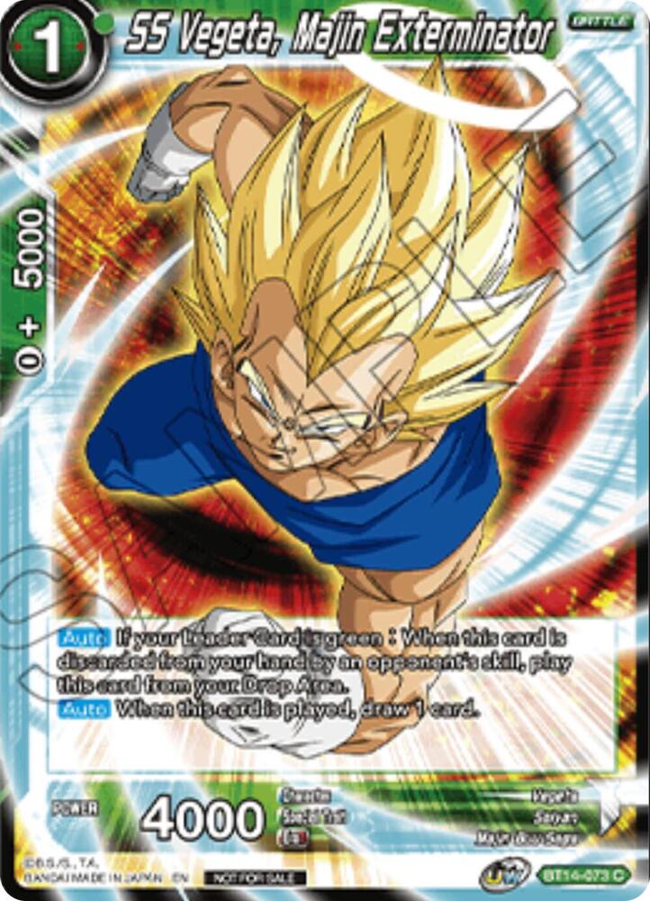 SS Vegeta Majin Exterminator Championship 2025 Finals Pack BT14-073 card