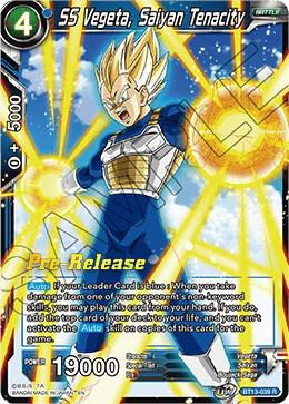 SS Vegeta Saiyan Tenacity BT13-039 card