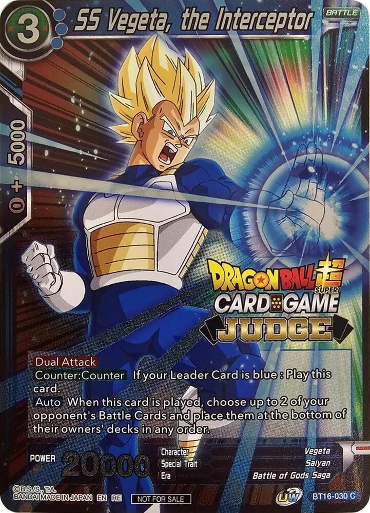 SS Vegeta the Interceptor Judge Pack Vol12 BT16-030 carta