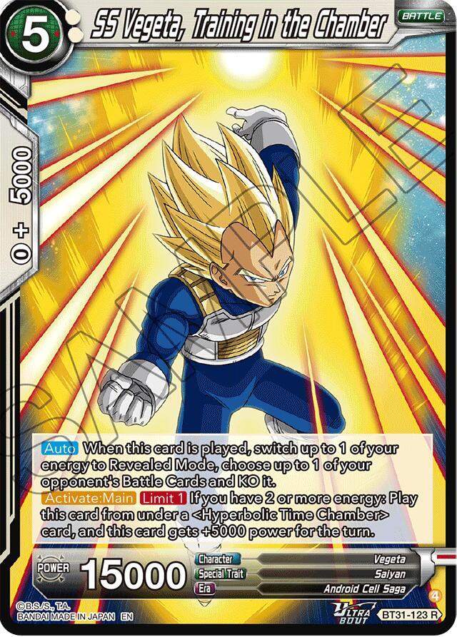 SS Vegeta Training in the Chamber BT31-123 carta