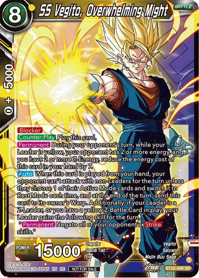 SS Vegito Overwhelming Might Deluxe Pack 2024 Vol1 BT20-099 carta