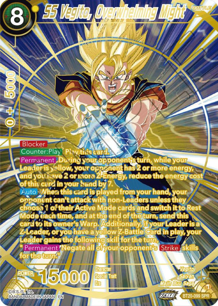 SS Vegito Overwhelming Might SPR BT20-099