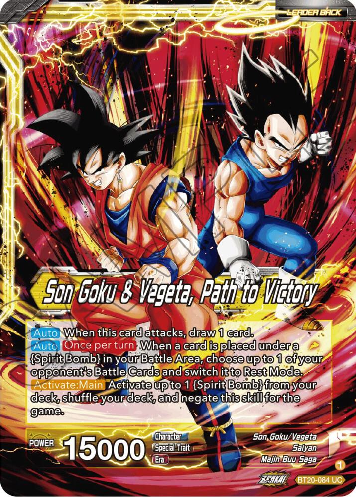 SS Vegito Son Goku and Vegeta Path to Victory Collector Booster Exclusive BT20-084