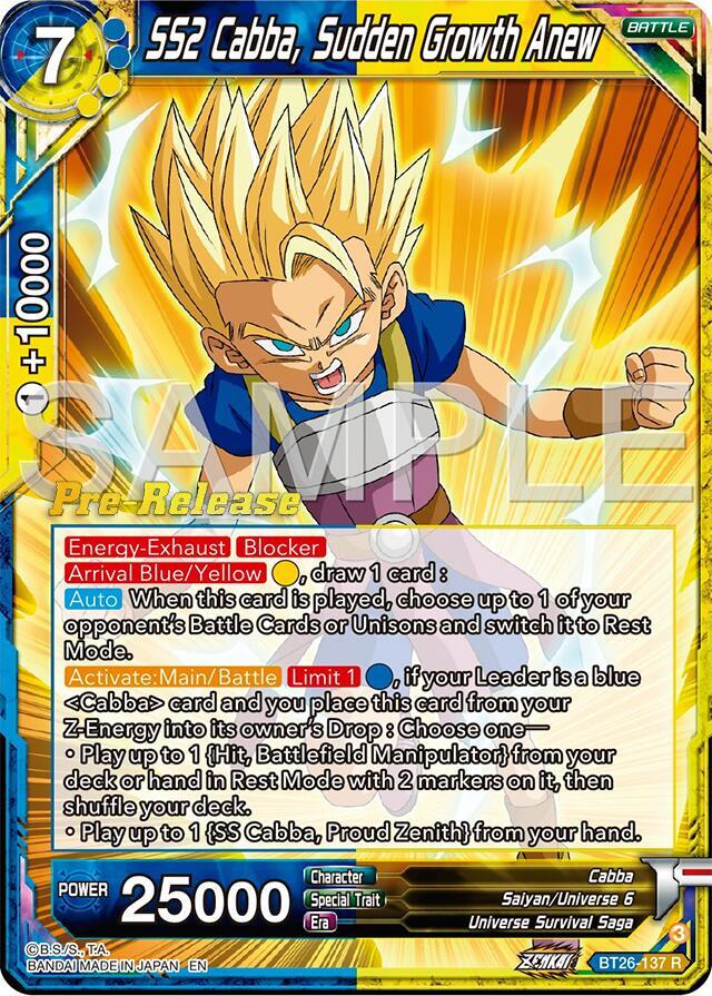 SS2 Cabba Sudden Growth Anew BT26-137