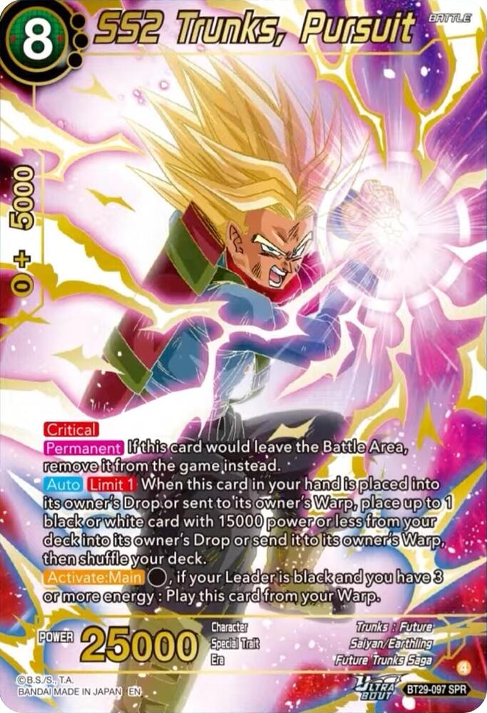 SS2 Trunks Pursuit SPR BT29-097 carta