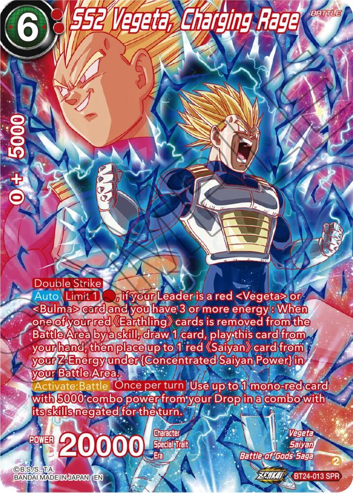 SS2 Vegeta Charging Rage SPR BT24-013