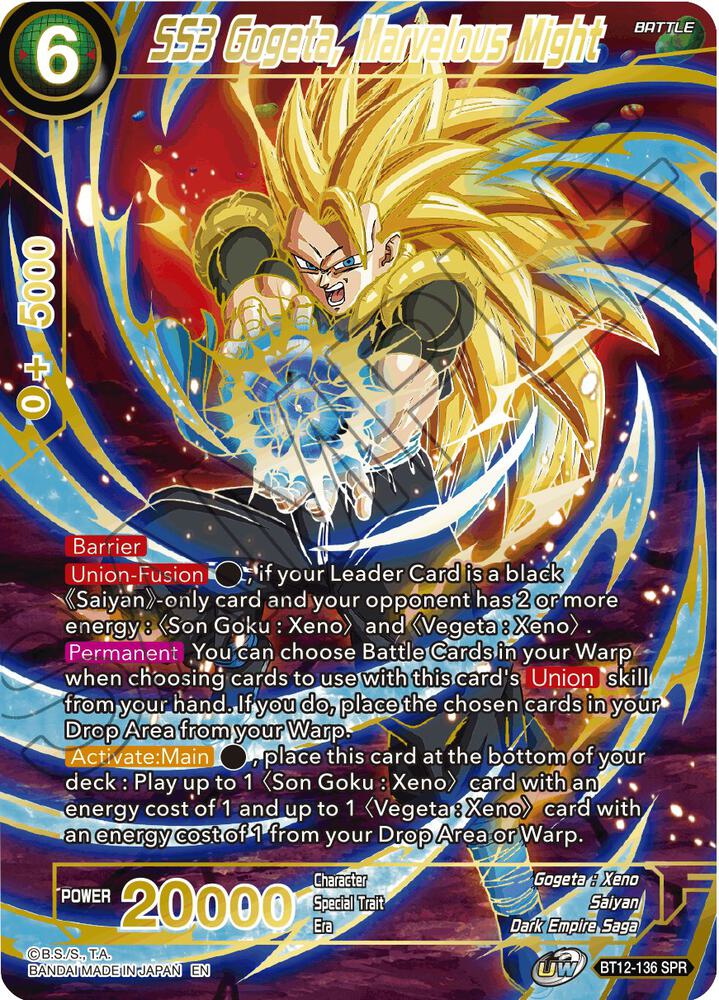 SS3 Gogeta Marvelous Might BT12-136