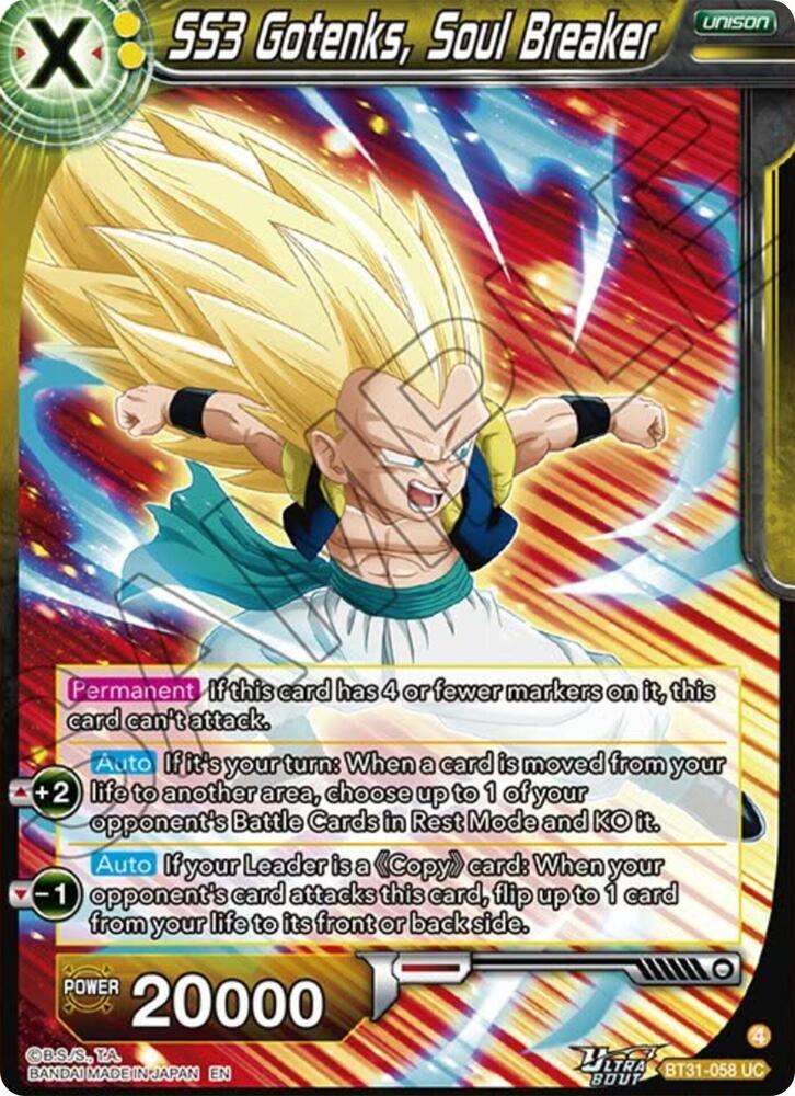 SS3 Gotenks Soul Breaker BT31-058 card