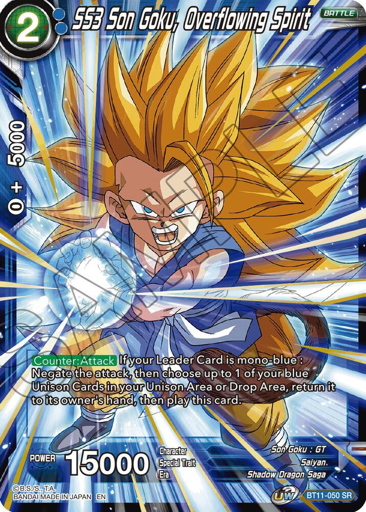 SS3 Son Goku Overflowing Spirit BT11-050 card