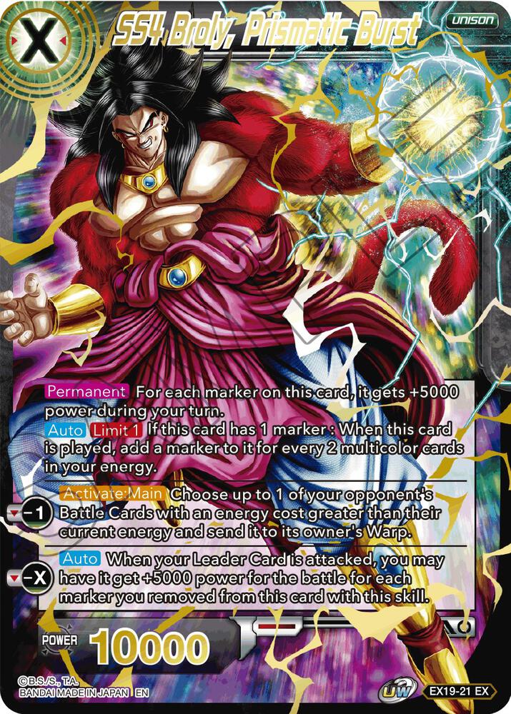 SS4 Broly Prismatic Burst EX19-21