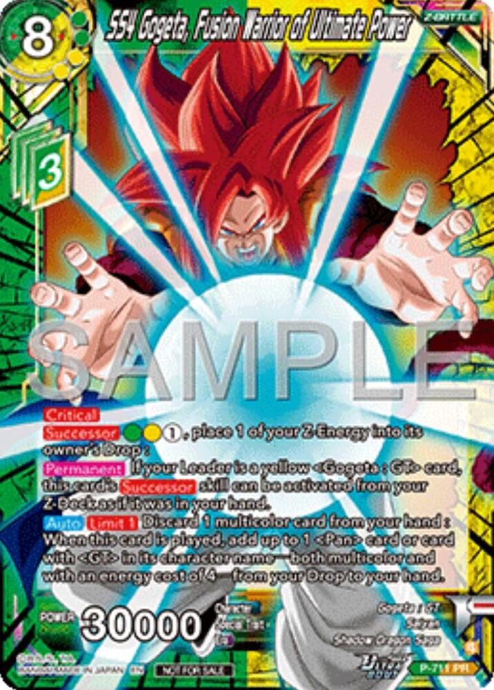 SS4 Gogeta Fusion Warrior of Ultimate Power Ultra Bout Series Tournament Pack Vol13 P-711