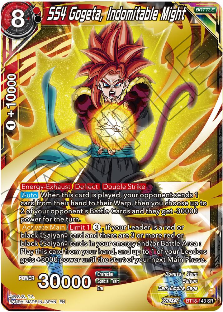 SS4 Gogeta Indomitable Might BT18-143
