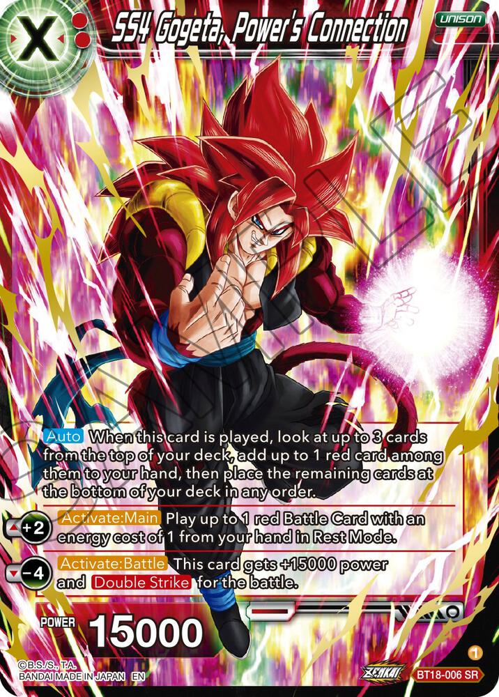 SS4 Gogeta Powers Connection SPR BT18-006