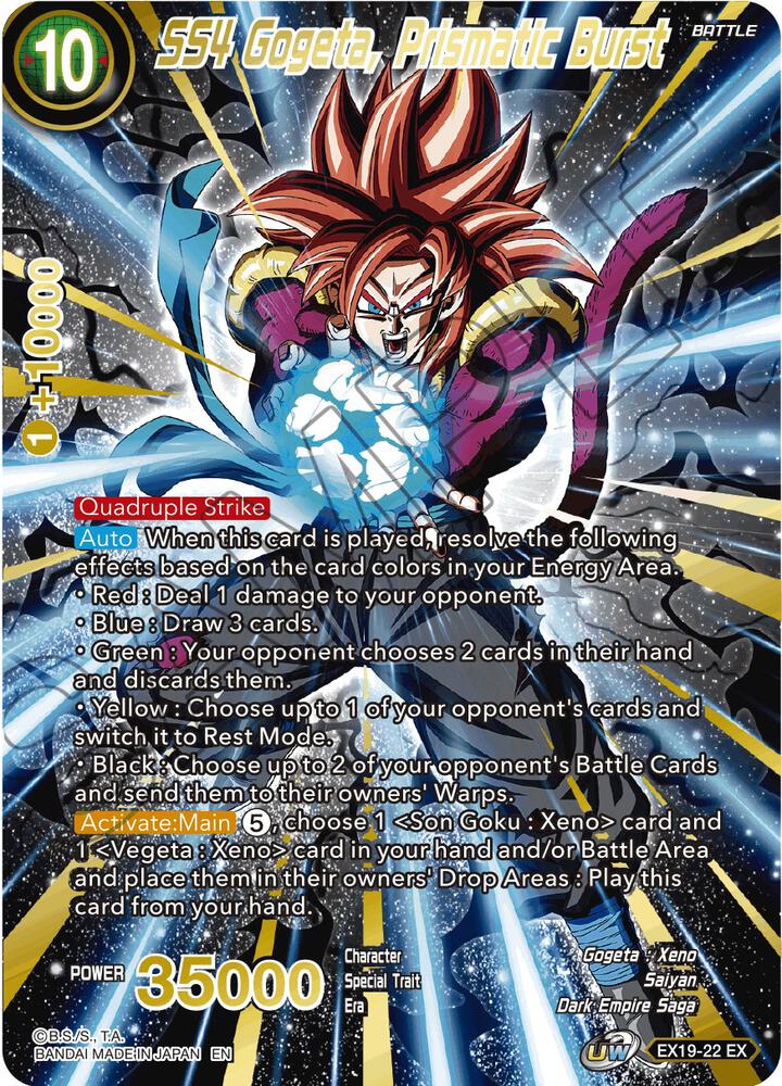 SS4 Gogeta Prismatic Burst EX19-22 card
