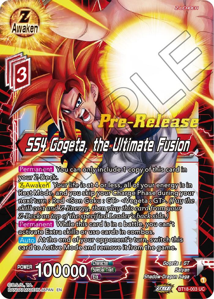 SS4 Gogeta the Ultimate Fusion BT18-003