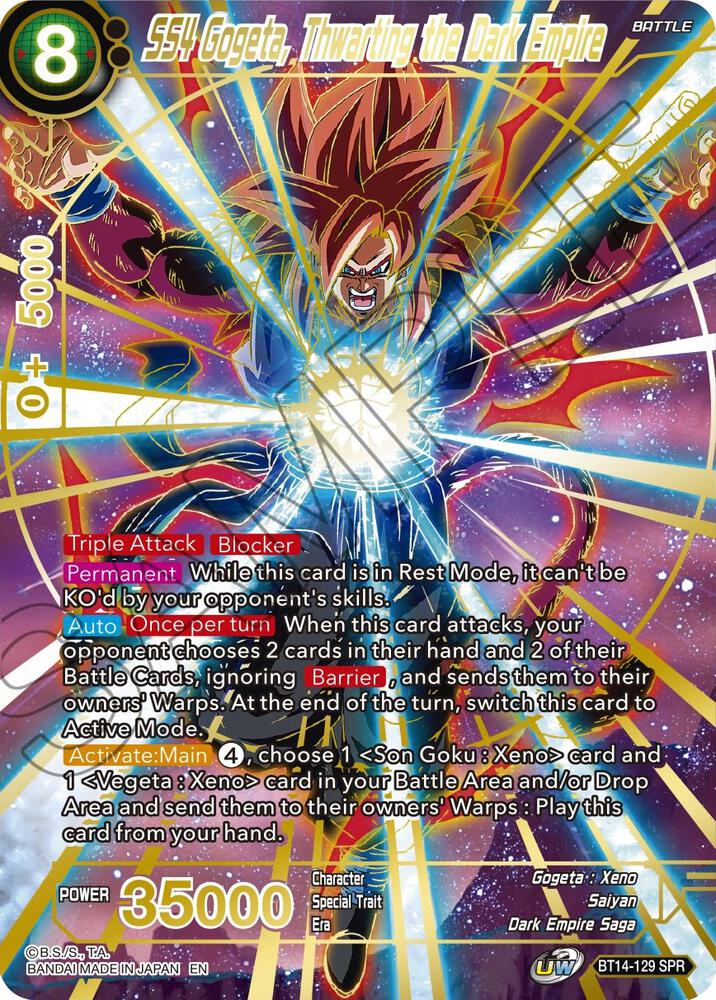 SS4 Gogeta Thwarting the Dark Empire BT14-129