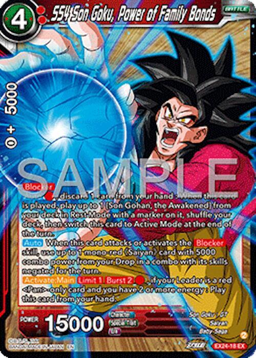 SS4 Son Goku Power of Family Bonds EX24-18 carta