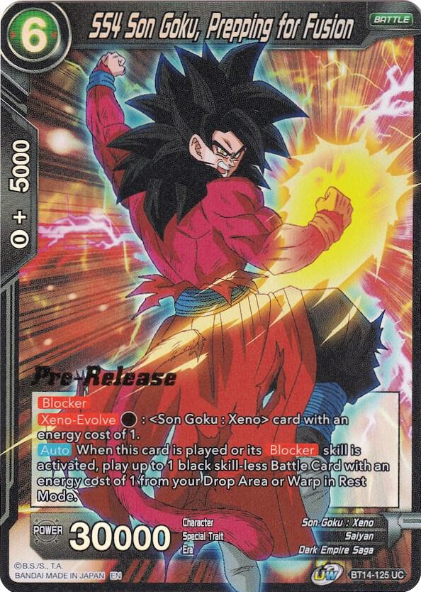 SS4 Son Goku Prepping for Fusion BT14-125 carta