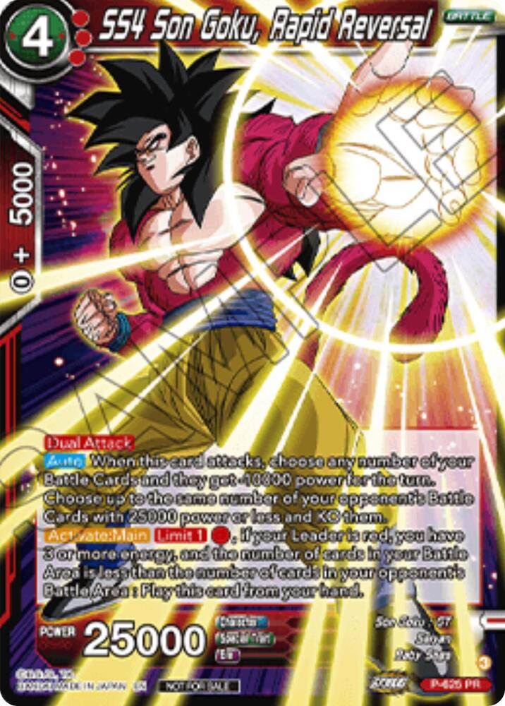 SS4 Son Goku Rapid Reversal Championship 2025 Finals Pack P-625 card