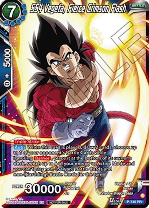 SS4 Vegeta Fierce Crimson Flash Ultra Bout Series Tournament Pack Vol3 P-746 carta