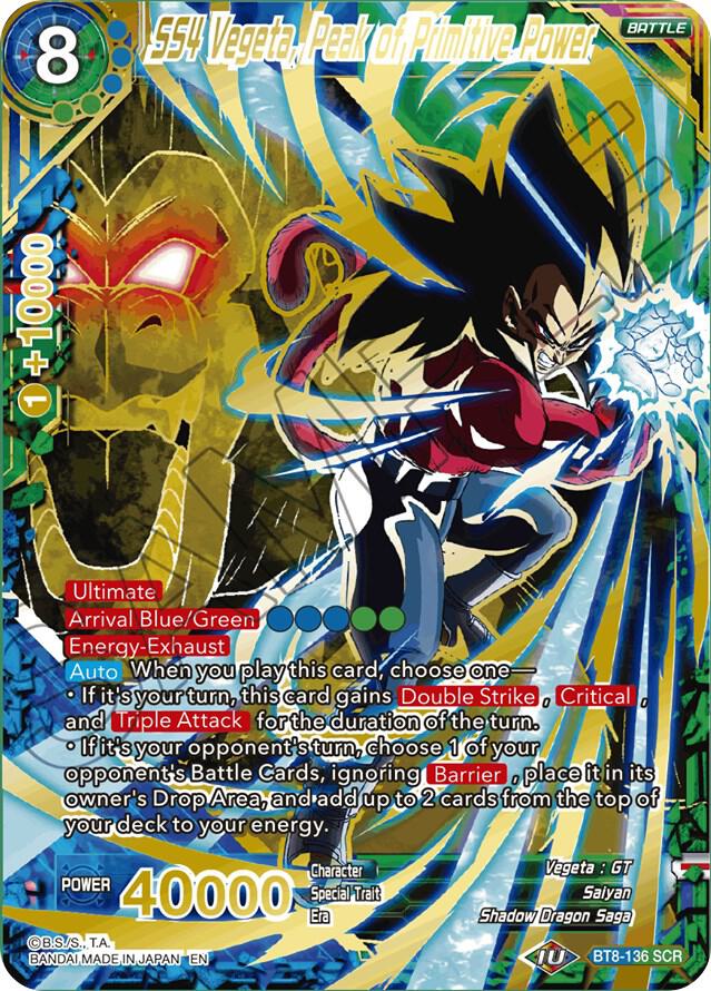 SS4 Vegeta Peak of Primitive Power BT8-136
