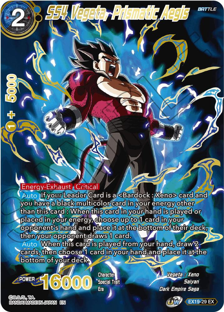 SS4 Vegeta Prismatic Aegis EX19-29 card