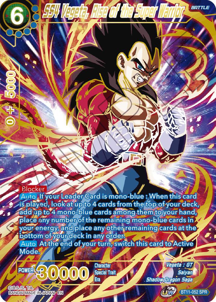 SS4 Vegeta Rise of the Super Warrior BT11-052