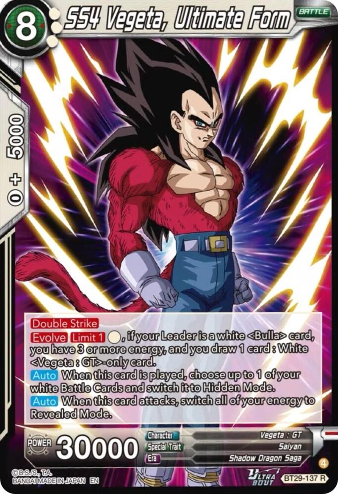 SS4 Vegeta Ultimate Form BT29-137