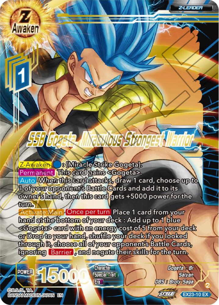 SSB Gogeta Miraculous Strongest Warrior EX23-10