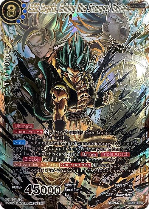 SSB Gogeta Shining Blue Strongest Warrior BT26-138 card
