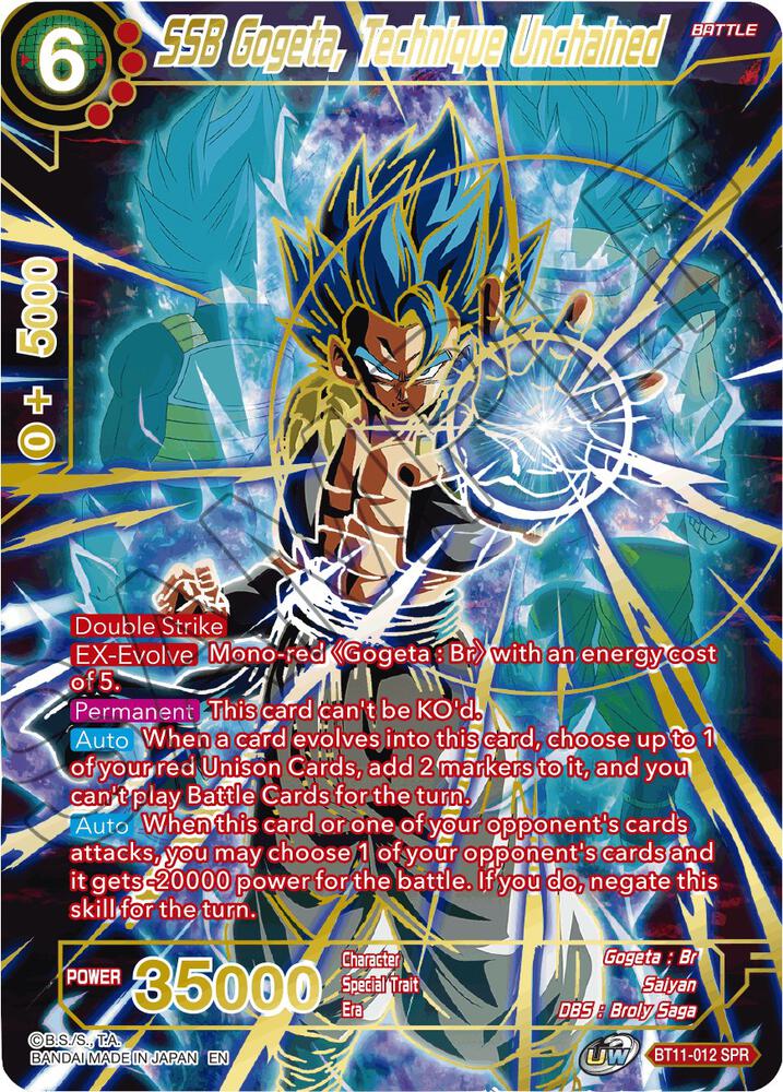 SSB Gogeta Technique Unchained BT11-012