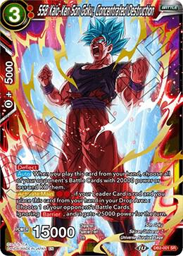 SSB Kaio Ken Son Goku Concentrated Destruction DB2-001 carta