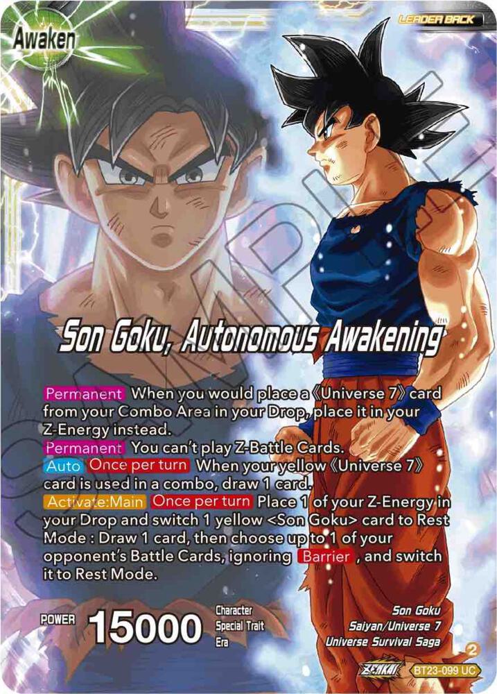 SSB Son Goku Son Goku Autonomous Awakening BT23-099