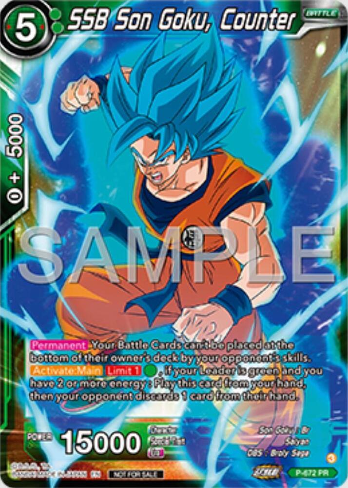 SSB Son Goku Counter Zenkai Series Tournament Pack Vol11 P-672 card