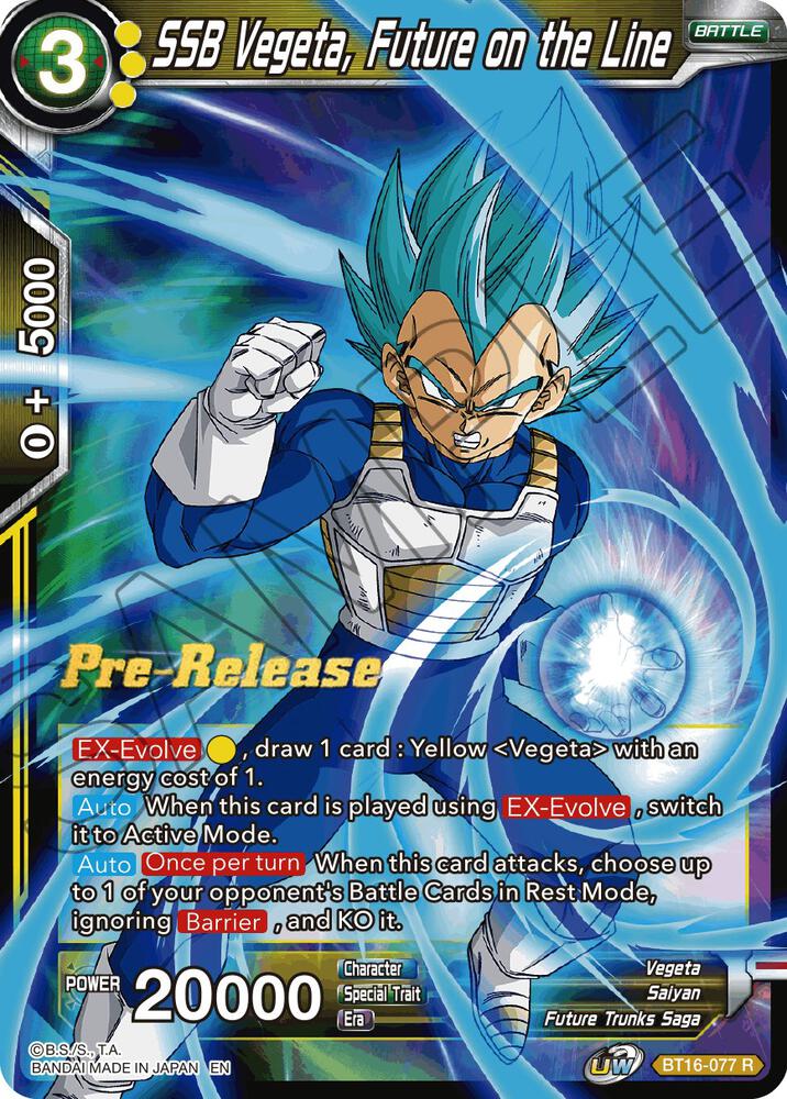 SSB Vegeta Future on the Line BT16-077