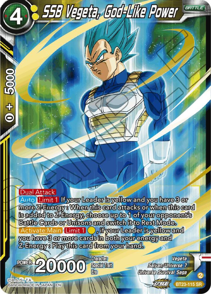 SSB Vegeta God Like Power BT23-115