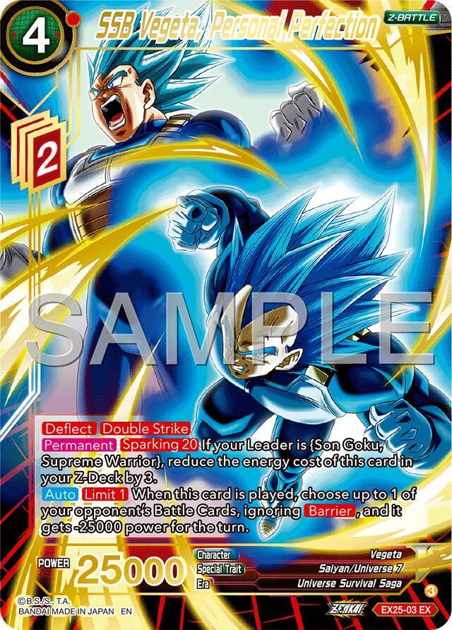 SSB Vegeta Personal Perfection EX25-03 card