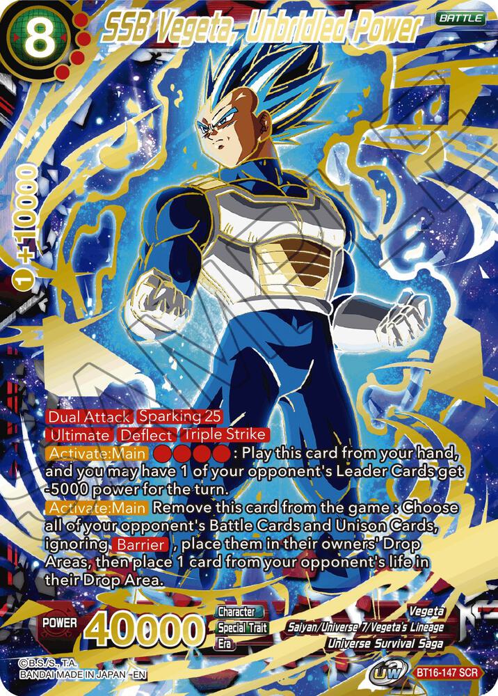 SSB Vegeta Unbridled Power BT16-147