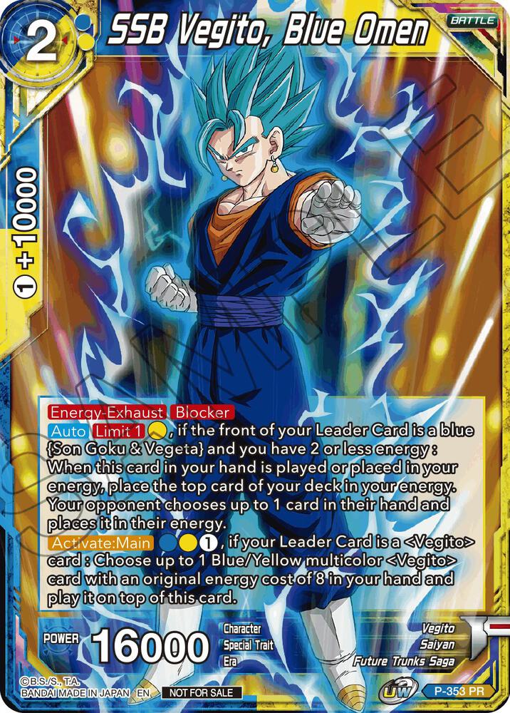 SSB Vegito Blue Omen P-353 carta