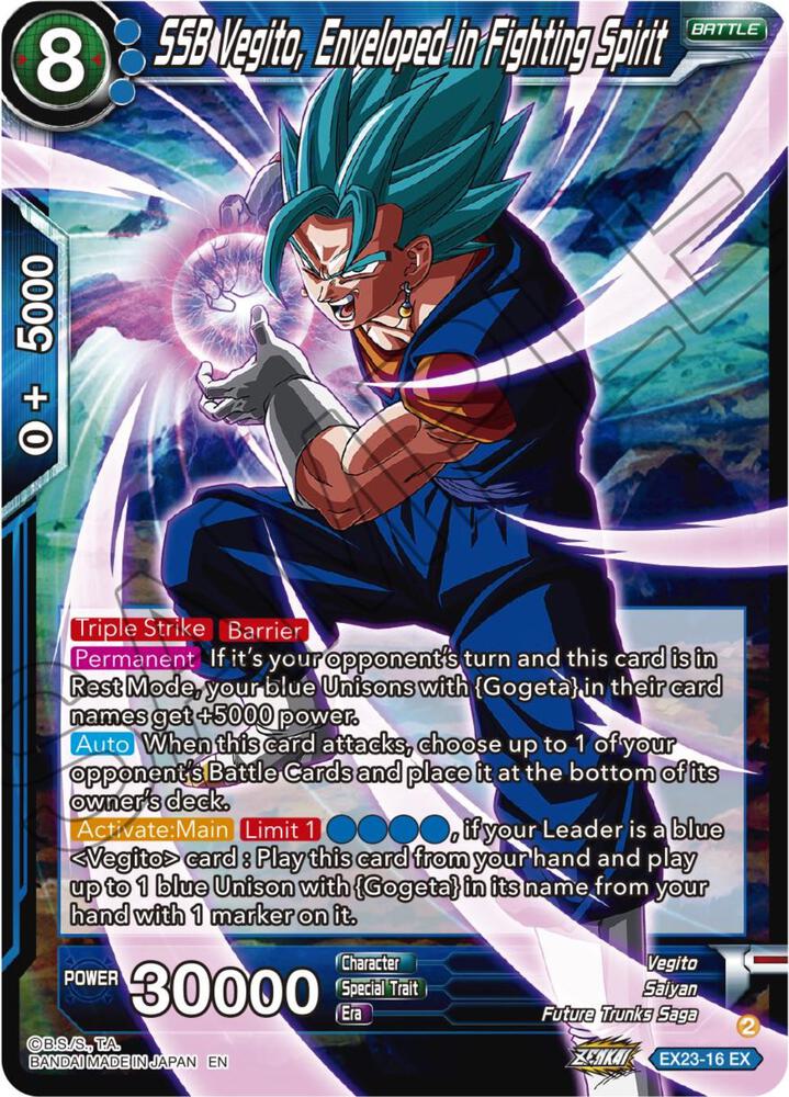 SSB Vegito Enveloped in Fighting Spirit EX23-16