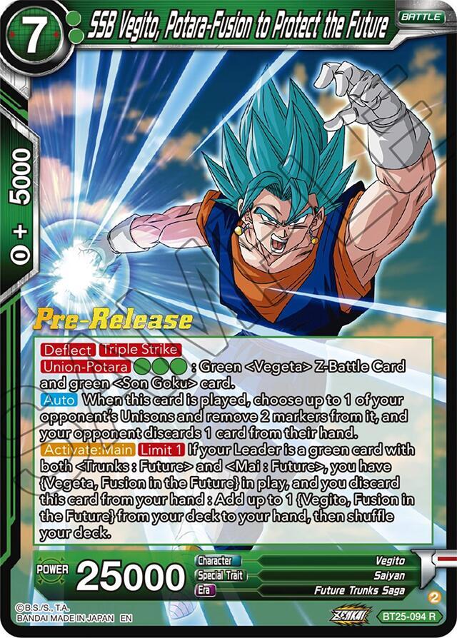 SSB Vegito Potara Fusion to Protect the Future BT25-094