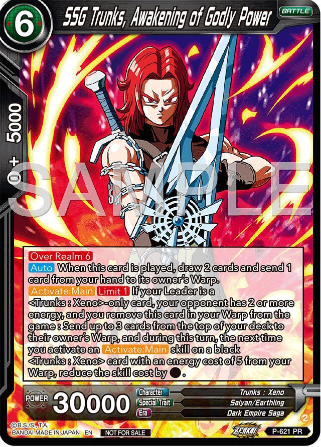 SSG Trunks Awakening of Godly Power Deluxe Pack 2024 Vol2 P-621 card