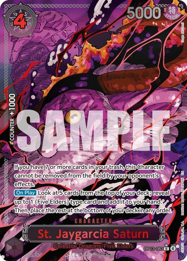 St Jaygarcia Saturn Parallel OP13-083 card