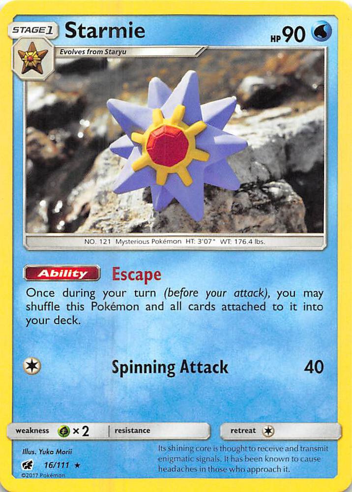 Starmie 16/111 card