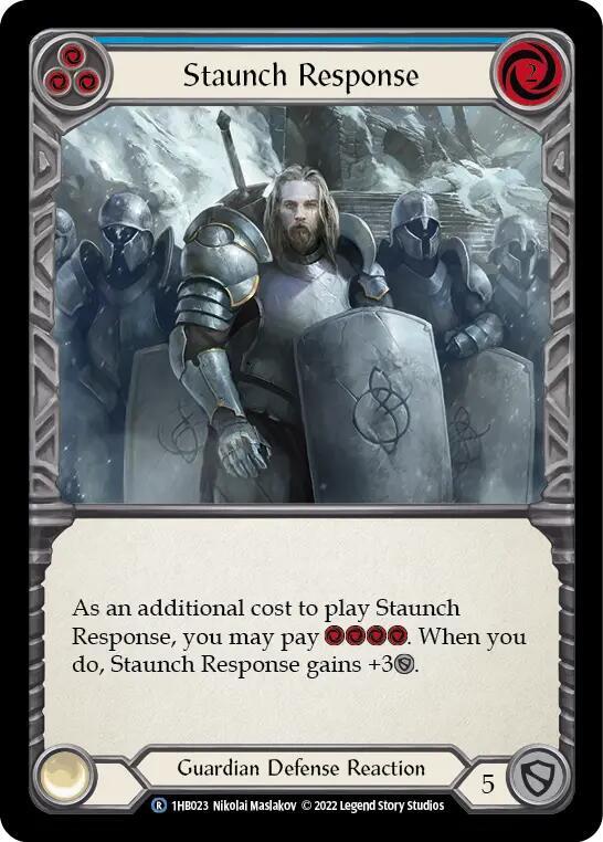 Staunch Response Blue 1HB023 card